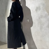CASHMERE WOOL TOPCOAT - Noir