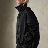 SATEEN BOMBER - Noir