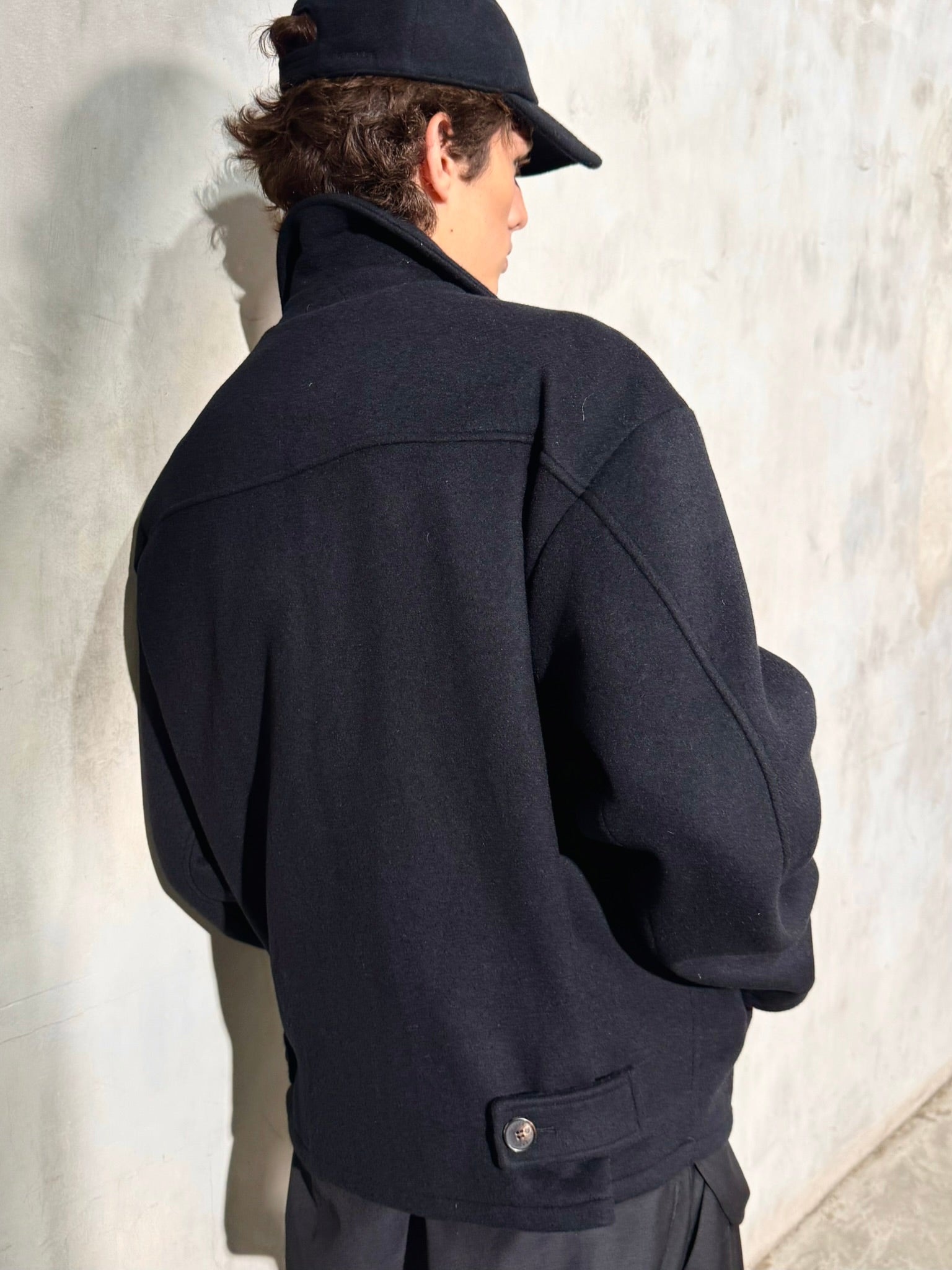 ITALIAN WOOL ZIP JACKET - Noir – Auter