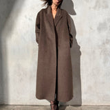 MOHAIR WOOL TOPCOAT - Mocha