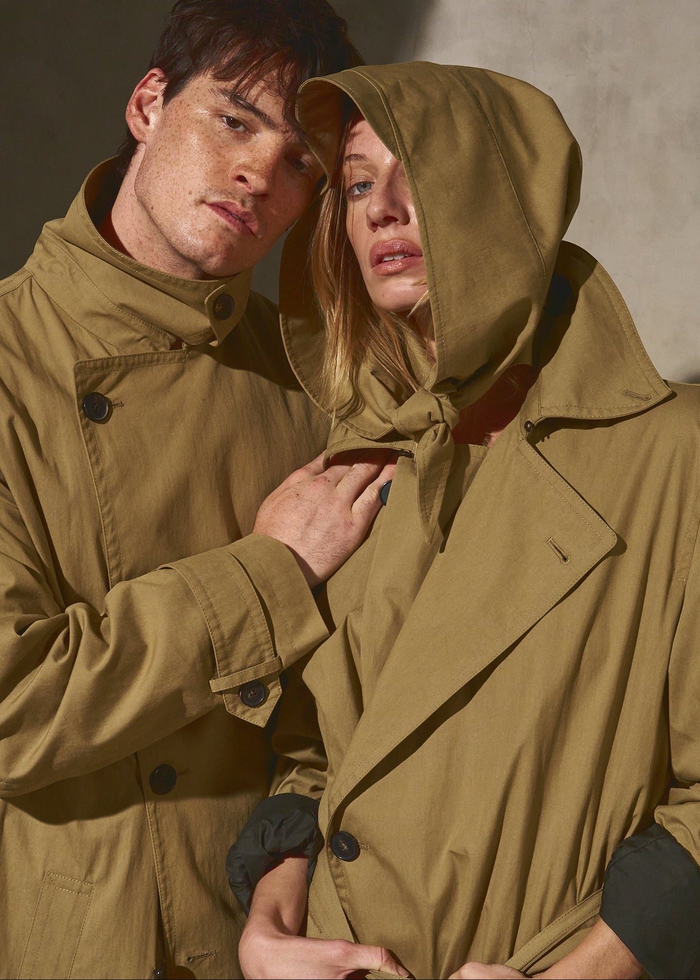 AUTER Italian Trench in Sand | Unisex Water Resistant | Made in