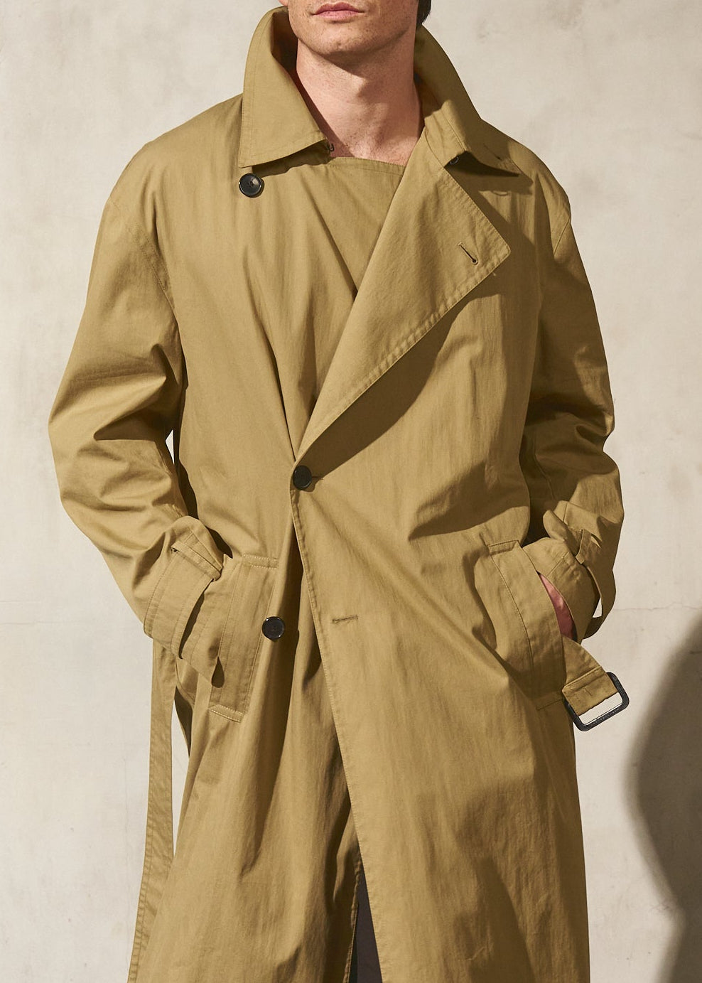 AUTER Italian Trench in Sand | Unisex Water Resistant | Made in