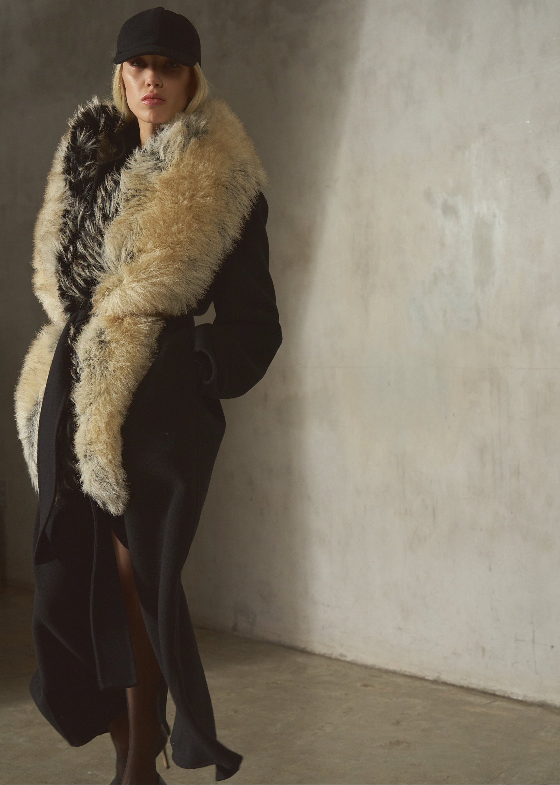 CASHMERE WOOL TOPCOAT - Noir