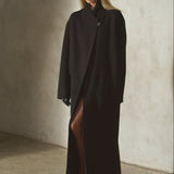 CASHMERE WOOL TOPCOAT - Noir