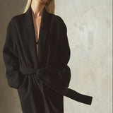 CASHMERE WOOL TOPCOAT - Noir