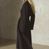 CASHMERE WOOL TOPCOAT - Noir