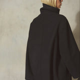 ITALIAN WOOL PEACOAT – Noir