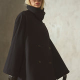 ITALIAN WOOL PEACOAT – Noir