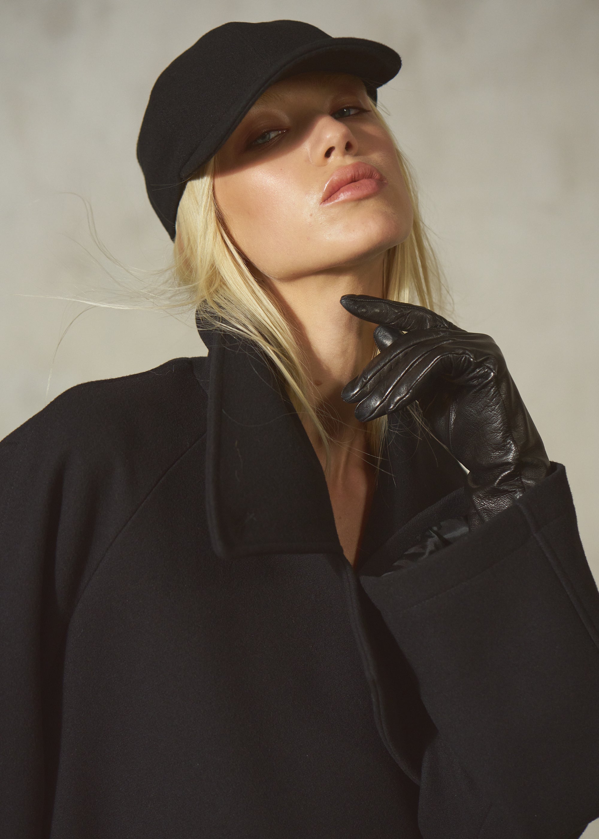 WOOL BASEBALL CAP - Noir