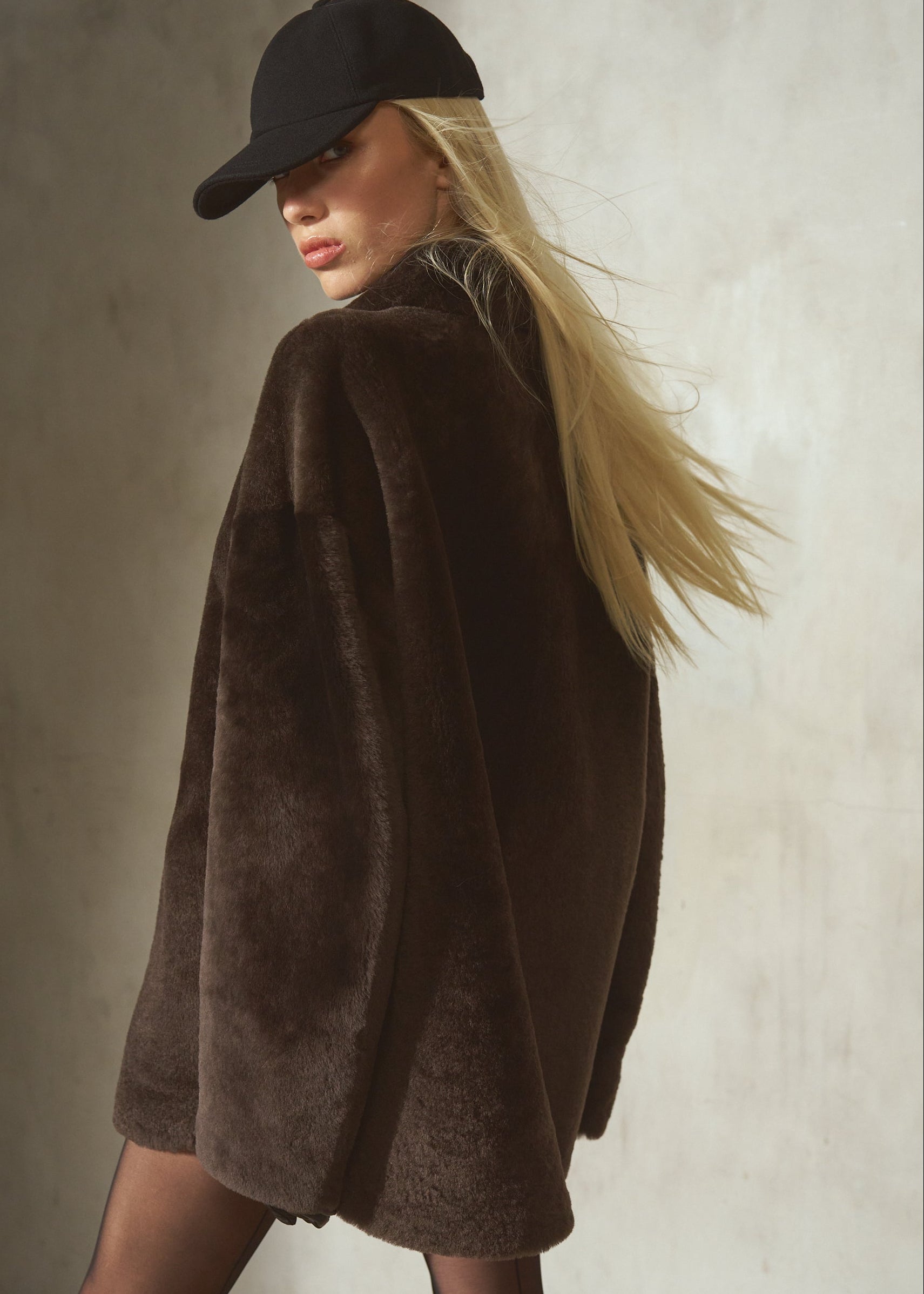 SHEARLING SHIRT JACKET - Espresso