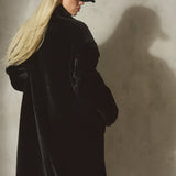 SHEARLING TOPCOAT - Noir