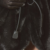 LEATHER COAT BELT - Noir