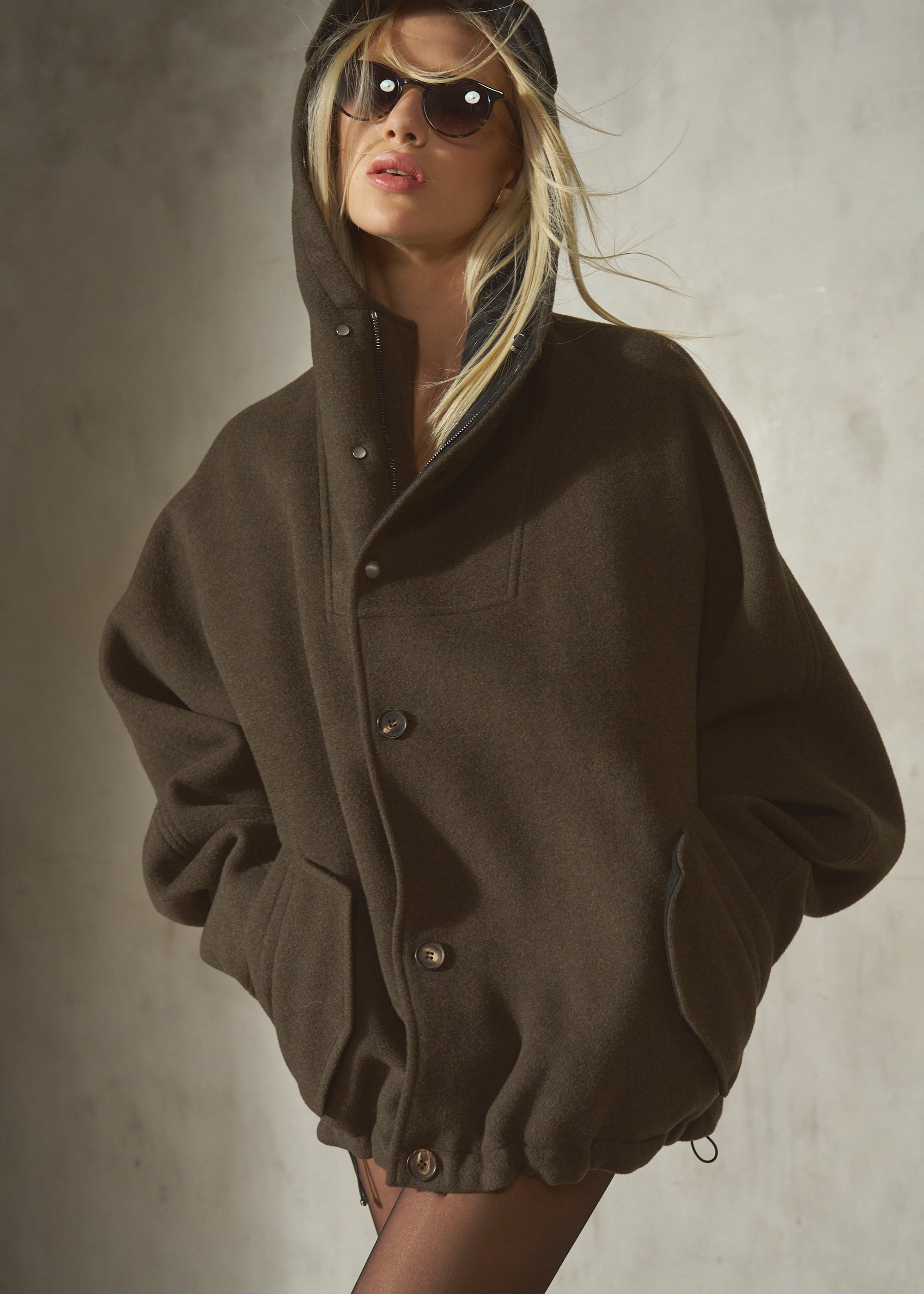 ITALIAN WOOL  WATCH JACKET - Moss
