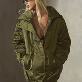 SATEEN BOMBER - Army