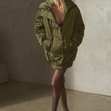 SATEEN BOMBER - Army