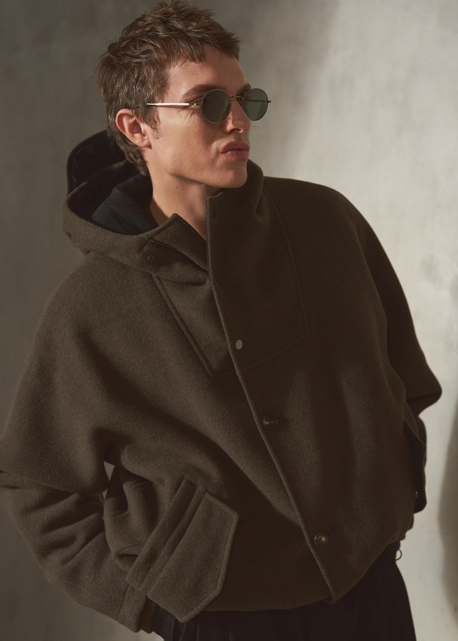 ITALIAN WOOL  WATCH JACKET - Moss
