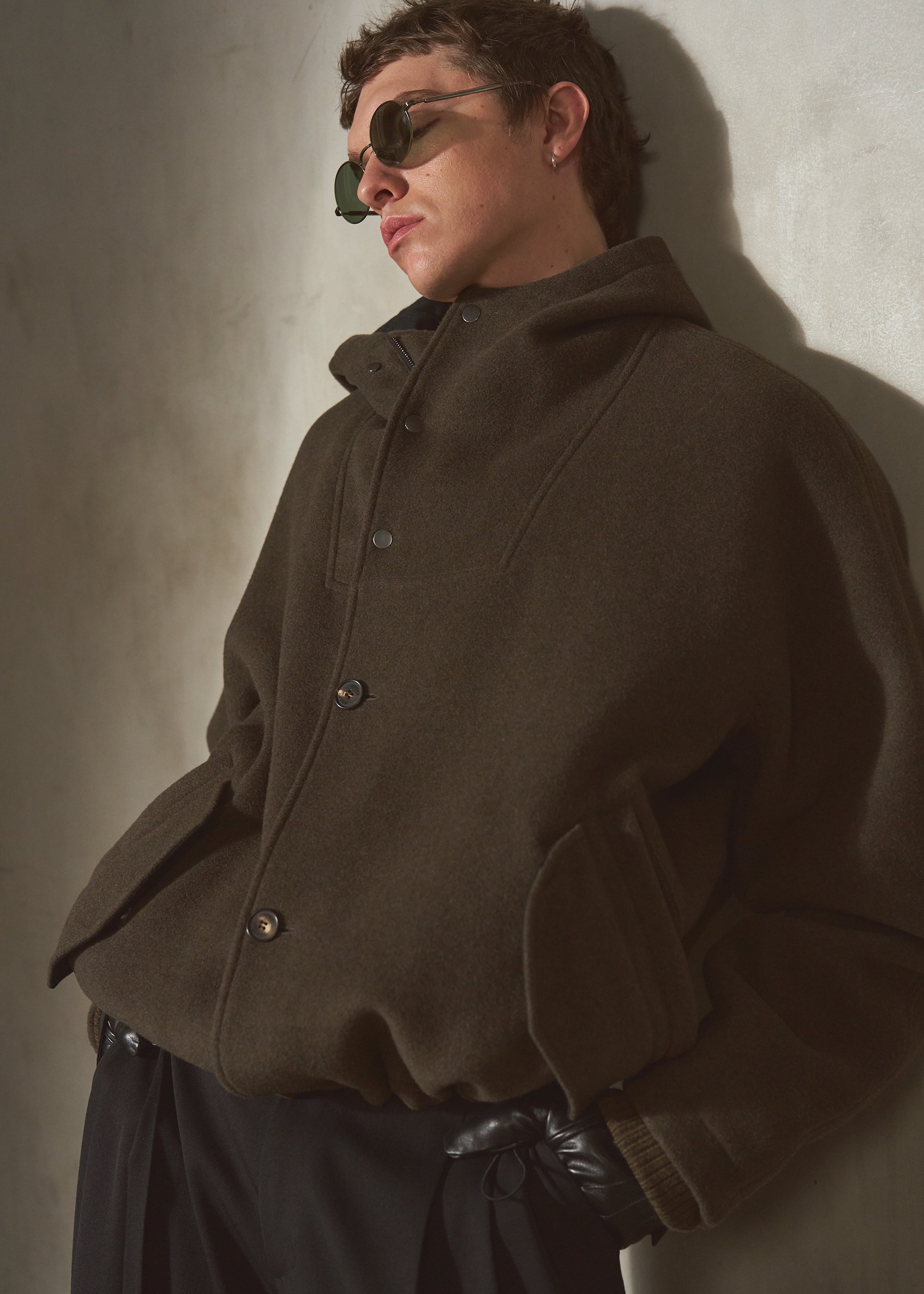 ITALIAN WOOL  WATCH JACKET - Moss