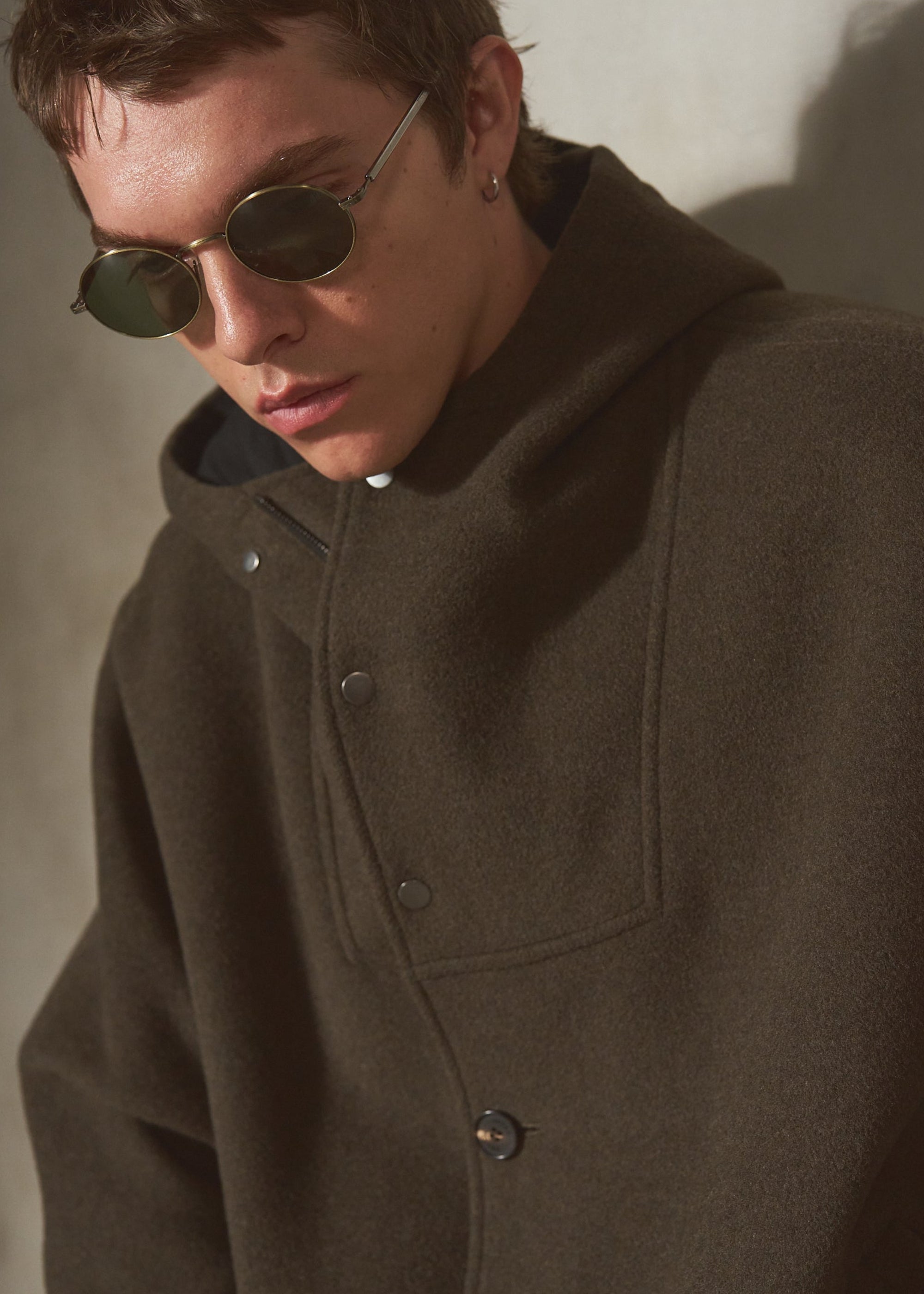ITALIAN WOOL  WATCH JACKET - Moss