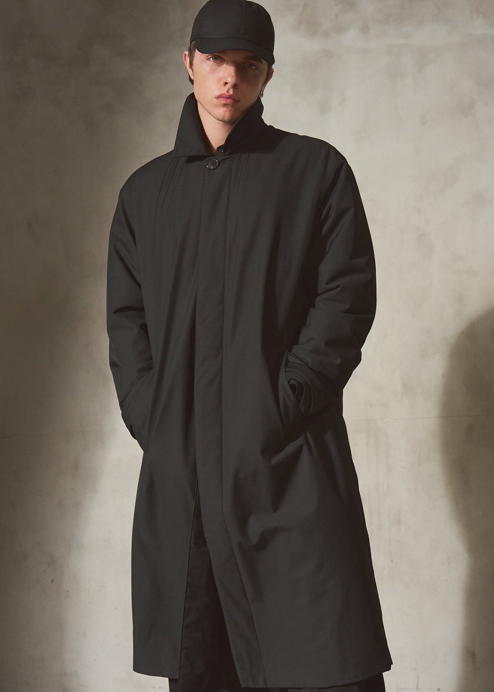 AUTER QUILTED MAC COAT - Noir