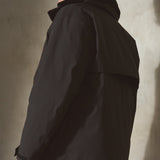 SHEARLING COLLAR TECHNICAL JACKET - Noir