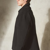 ITALIAN WOOL SHIRT JACKET - Noir