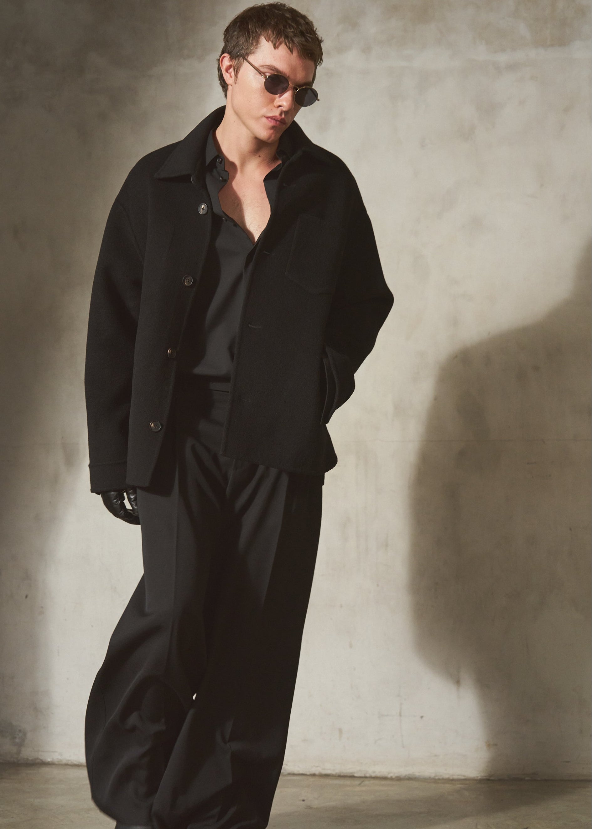 ITALIAN WOOL SHIRT JACKET - Noir