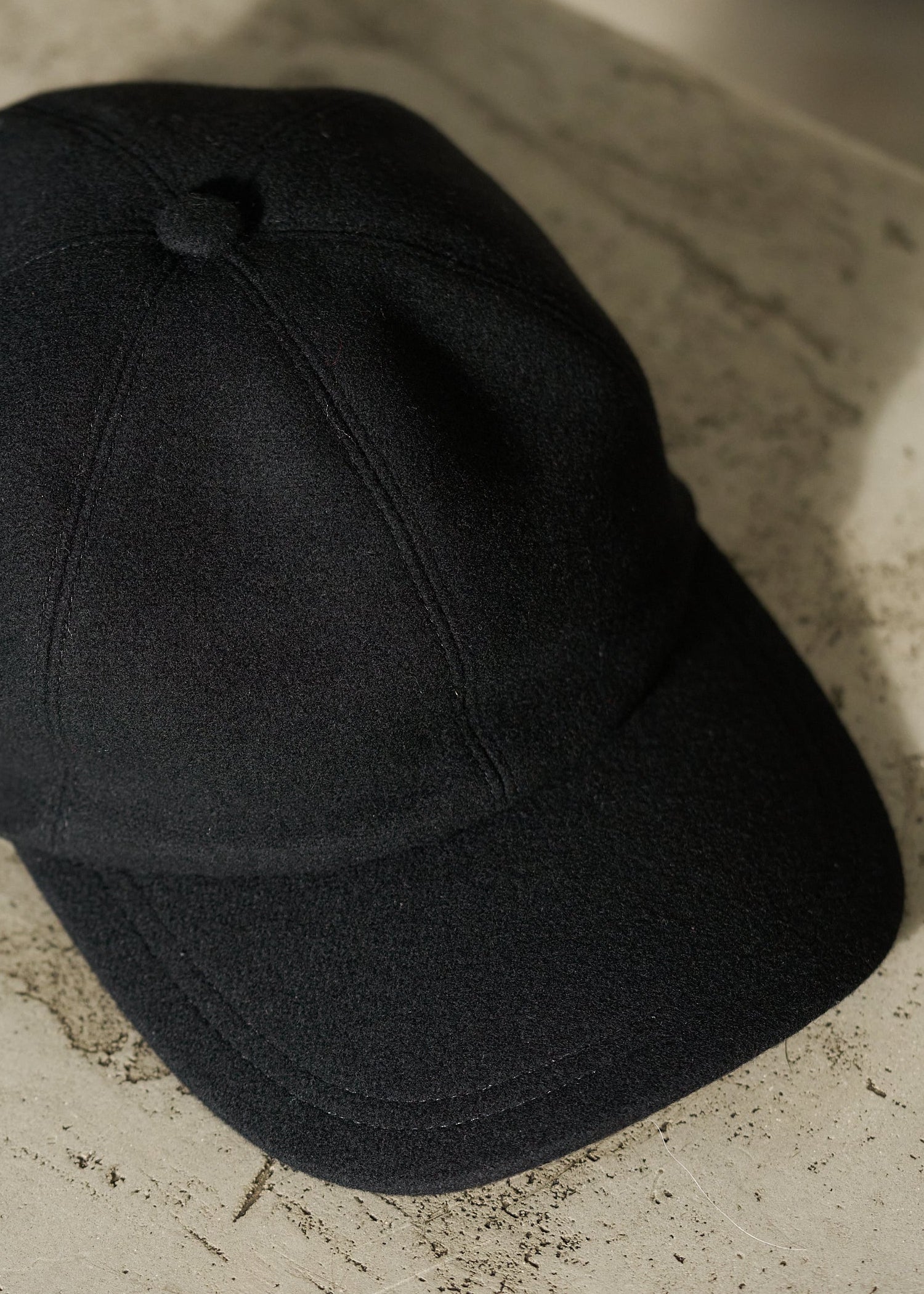 WOOL BASEBALL CAP - Noir