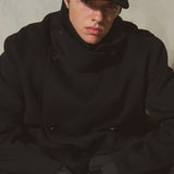 CASHMERE WOOL PEACOAT - Noir