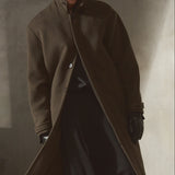 WOOL MAC COAT - Moss