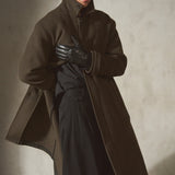 WOOL MAC COAT - Moss