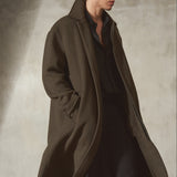 WOOL MAC COAT - Moss