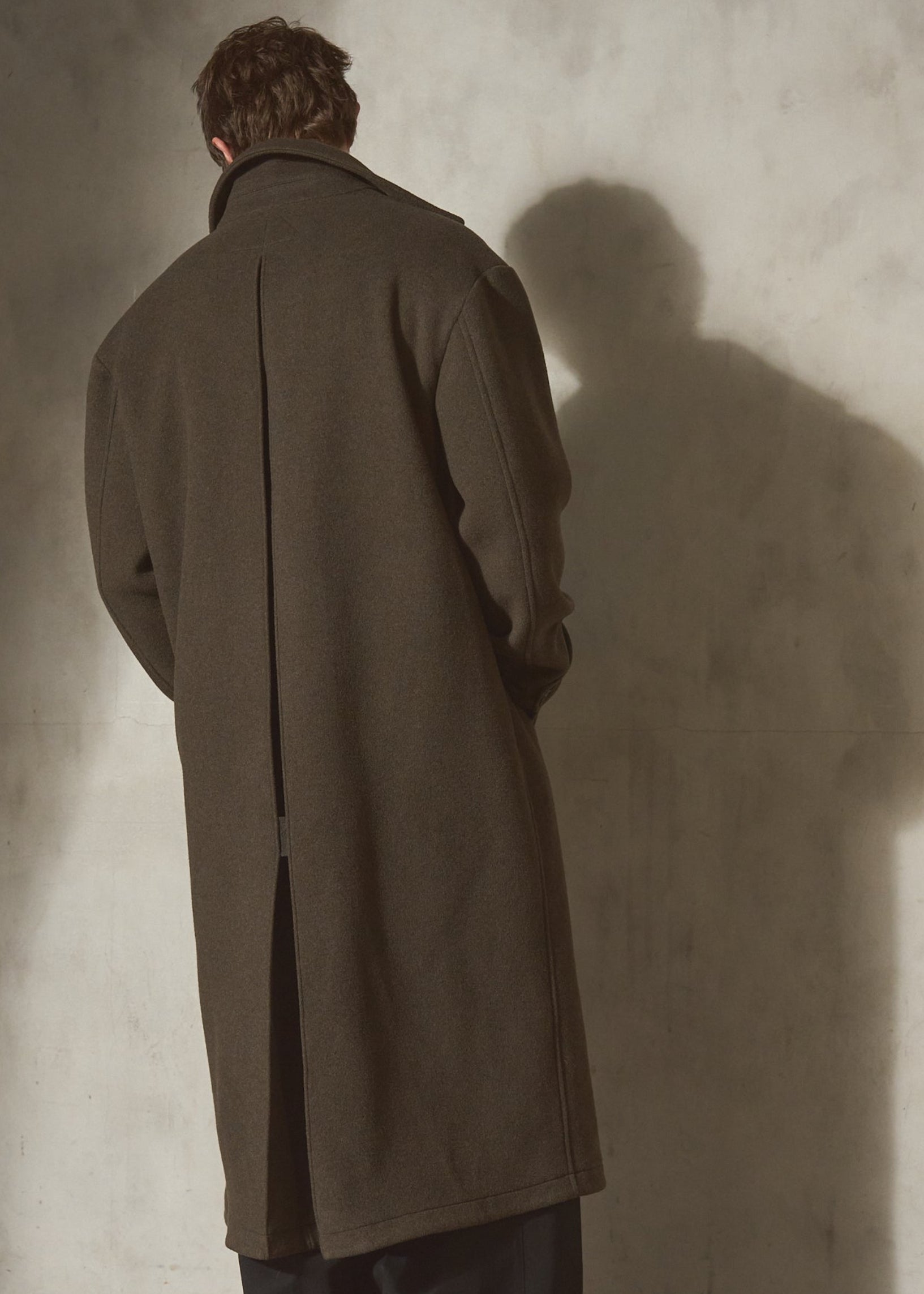 WOOL MAC COAT - Moss