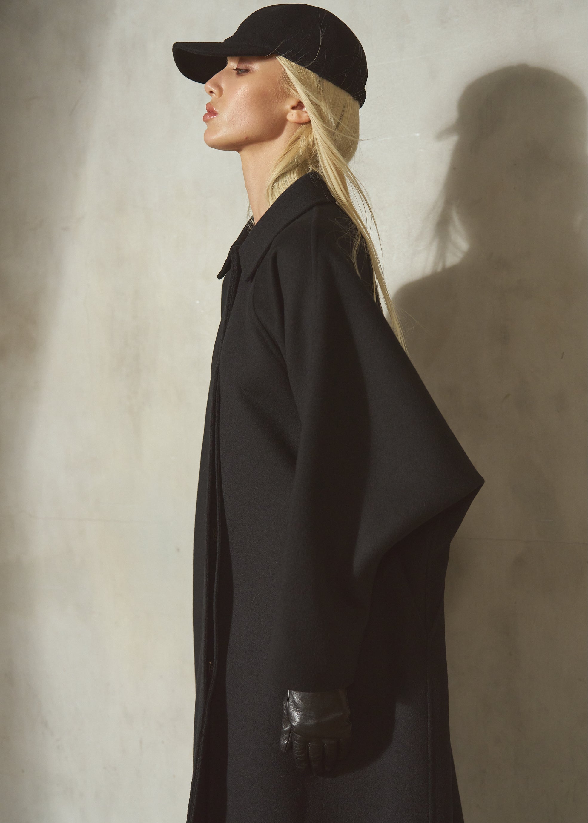 ITALIAN BATWING COAT - Noir
