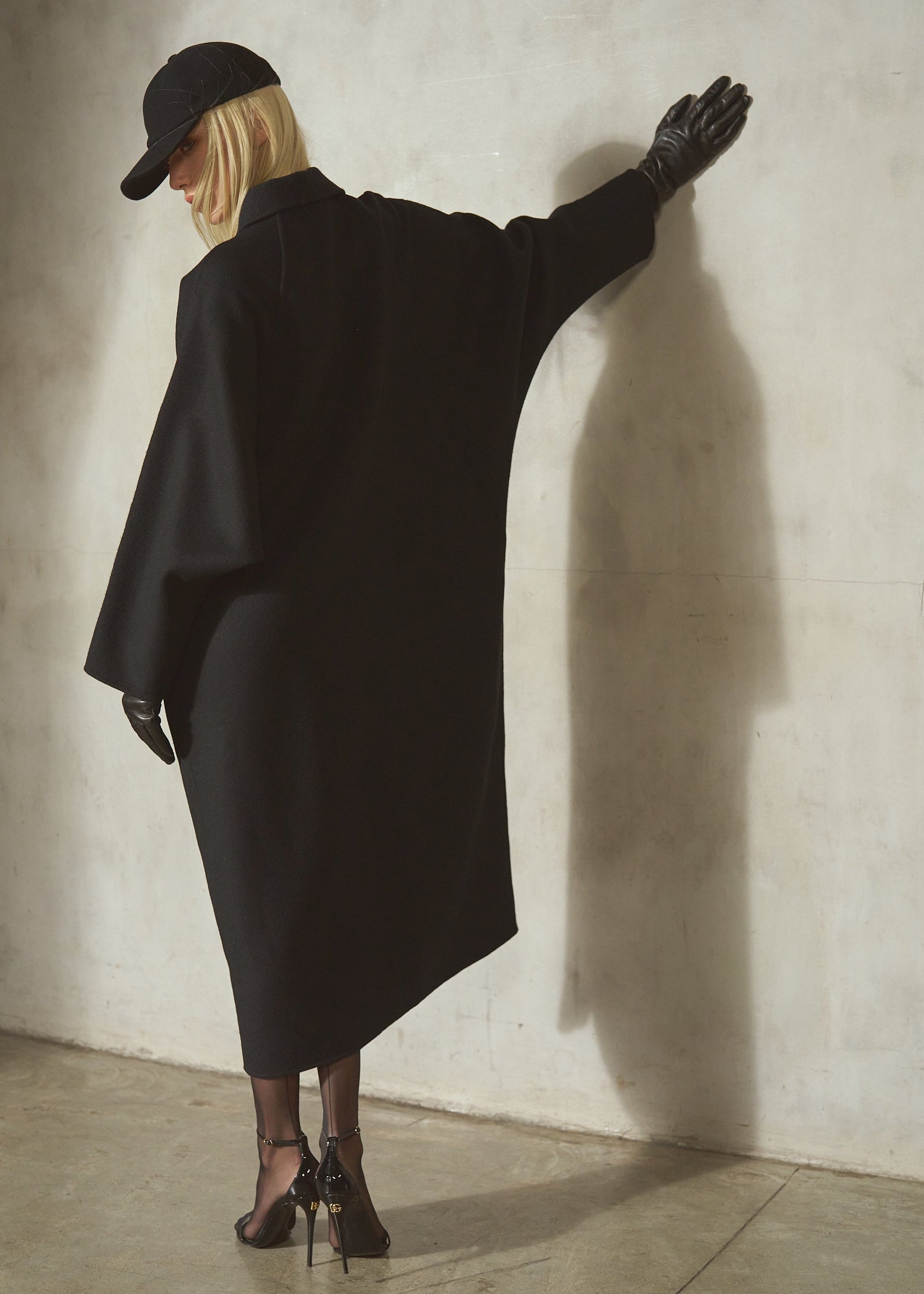 ITALIAN BATWING COAT - Noir