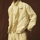 DOUBLE FRONT BOMBER - Cream