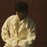DOUBLE FRONT BOMBER - Cream