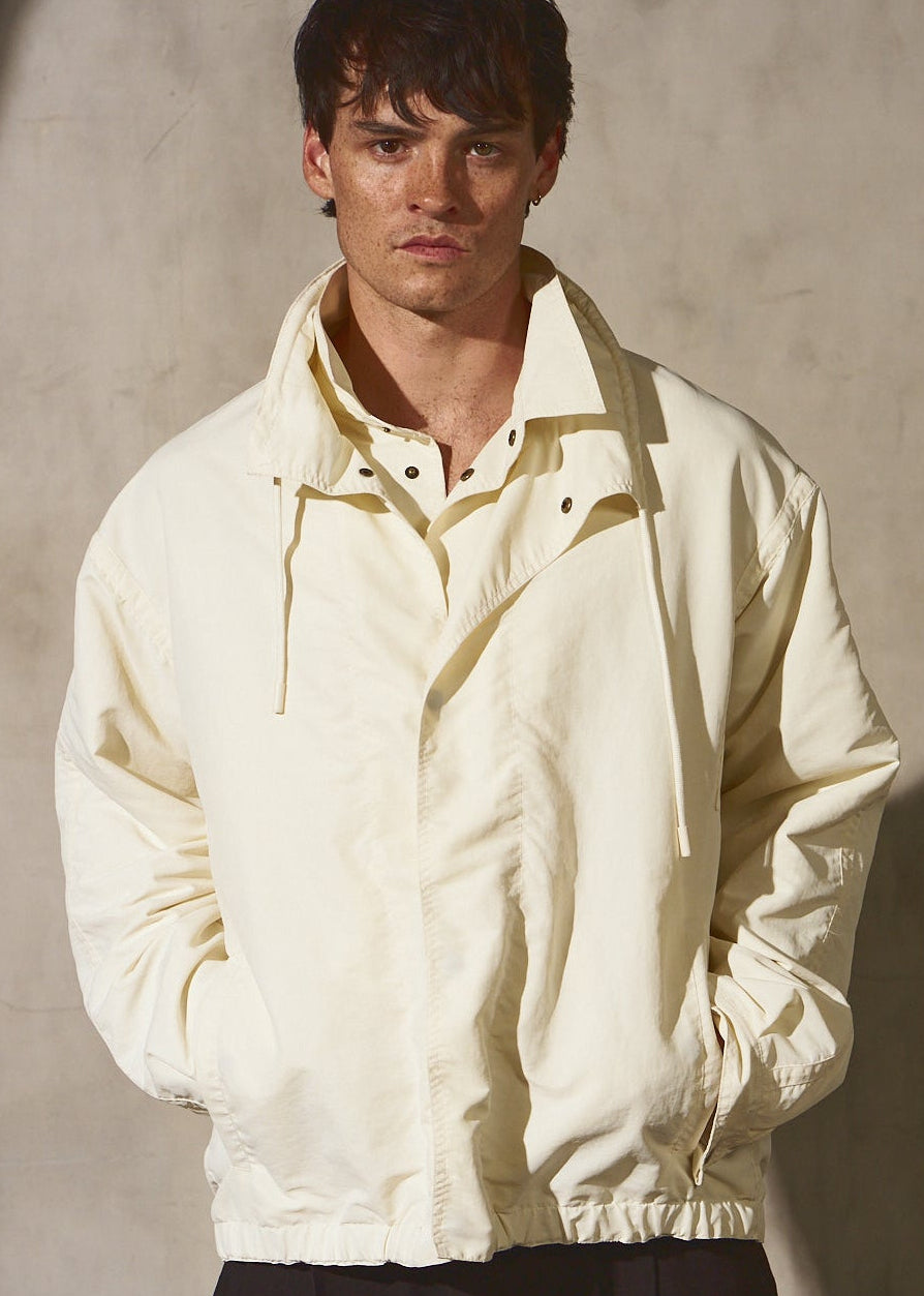 DOUBLE FRONT BOMBER - Cream