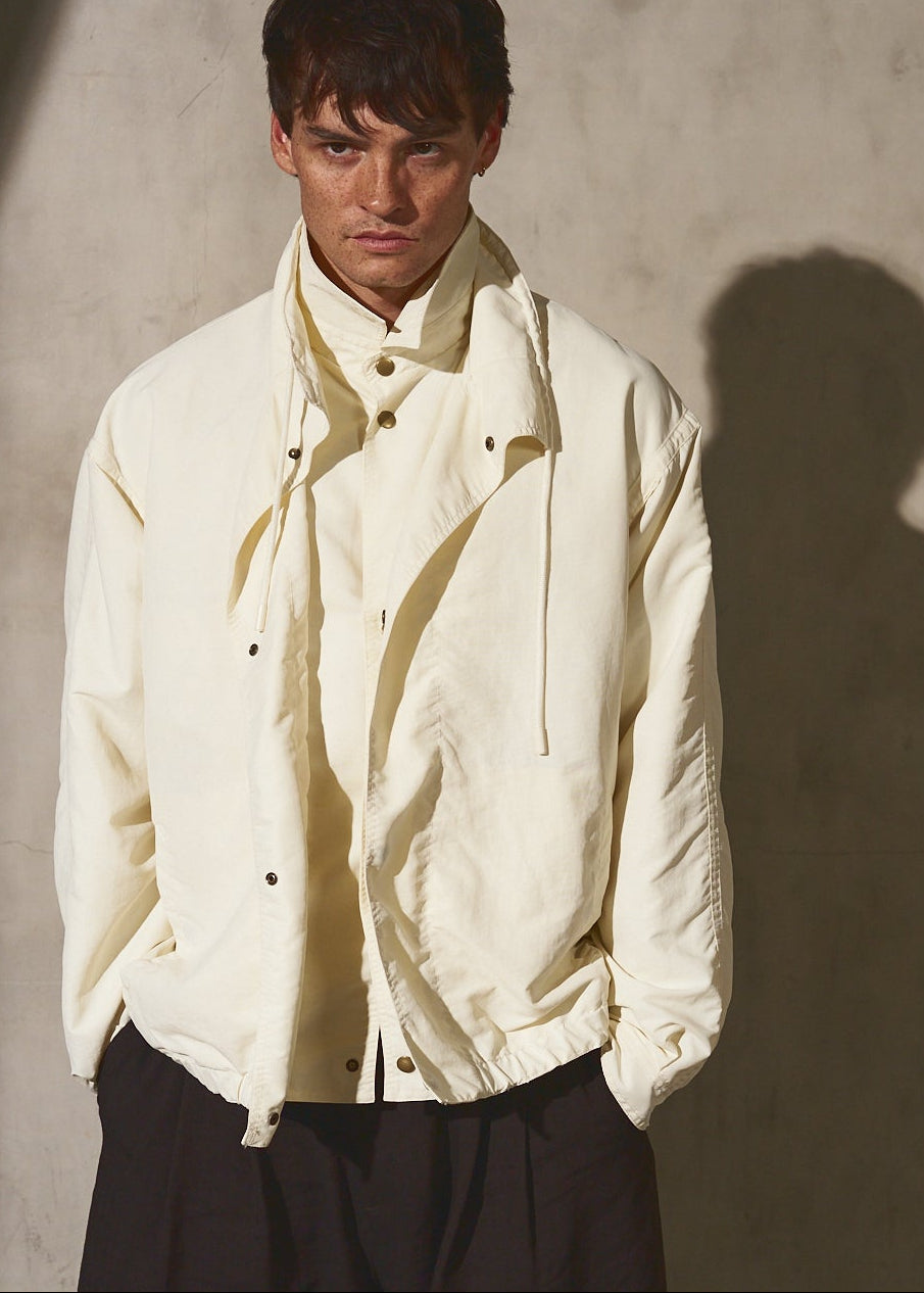 DOUBLE FRONT BOMBER - Cream