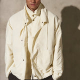 DOUBLE FRONT BOMBER - Cream