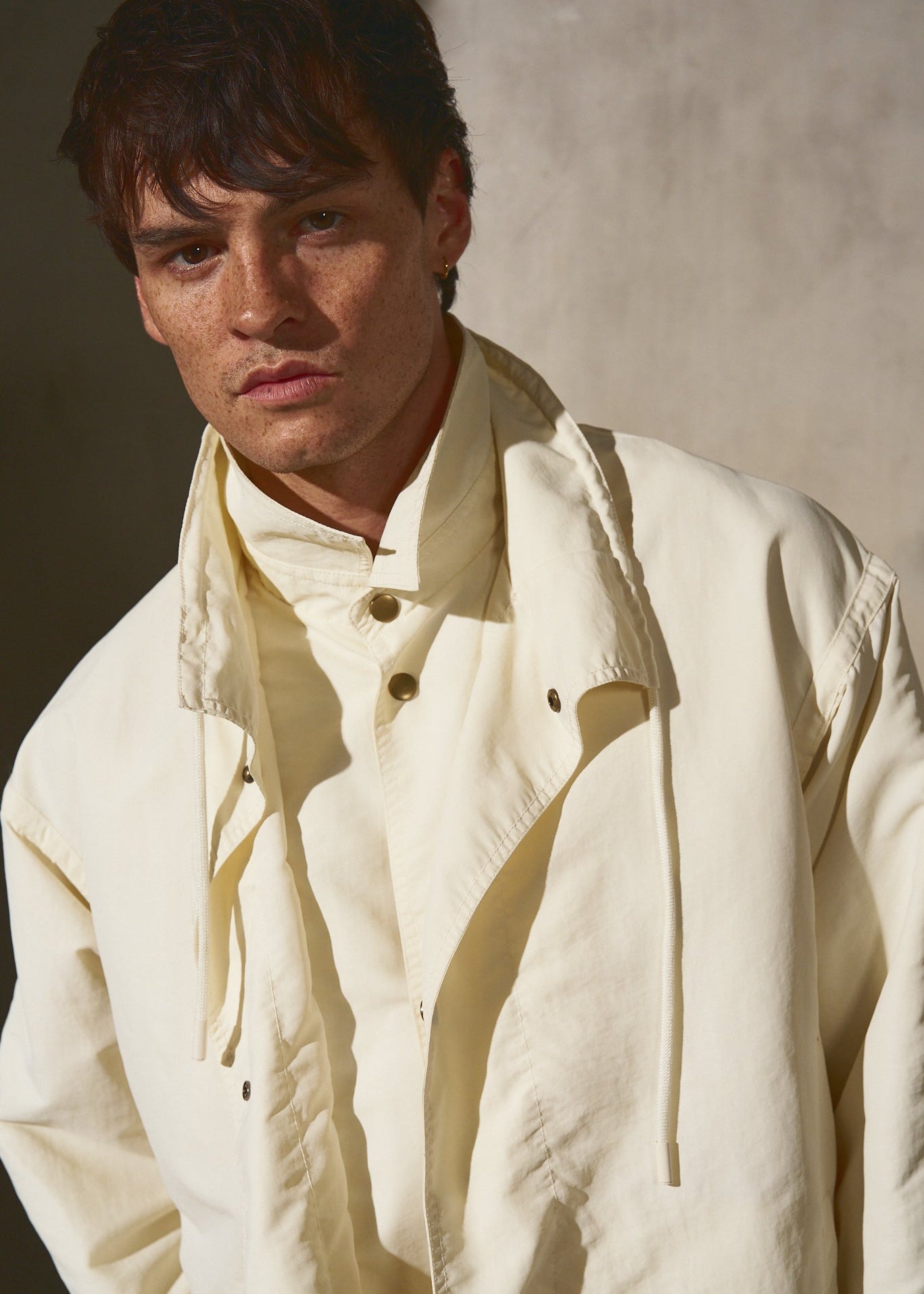 DOUBLE FRONT BOMBER - Cream
