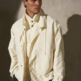 DOUBLE FRONT BOMBER - Cream