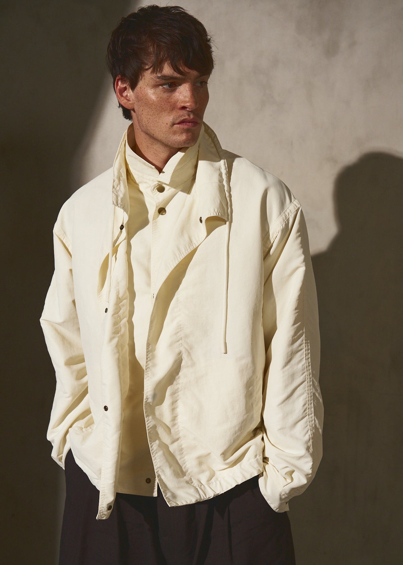 DOUBLE FRONT BOMBER - Cream