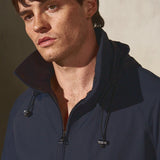 ITALIAN COTTON ZIP BOMBER - Midnight