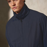 ITALIAN COTTON ZIP BOMBER - Midnight