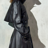 ITALIAN LEATHER TRENCH - Dark Espresso