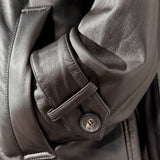ITALIAN LEATHER TRENCH - Dark Espresso