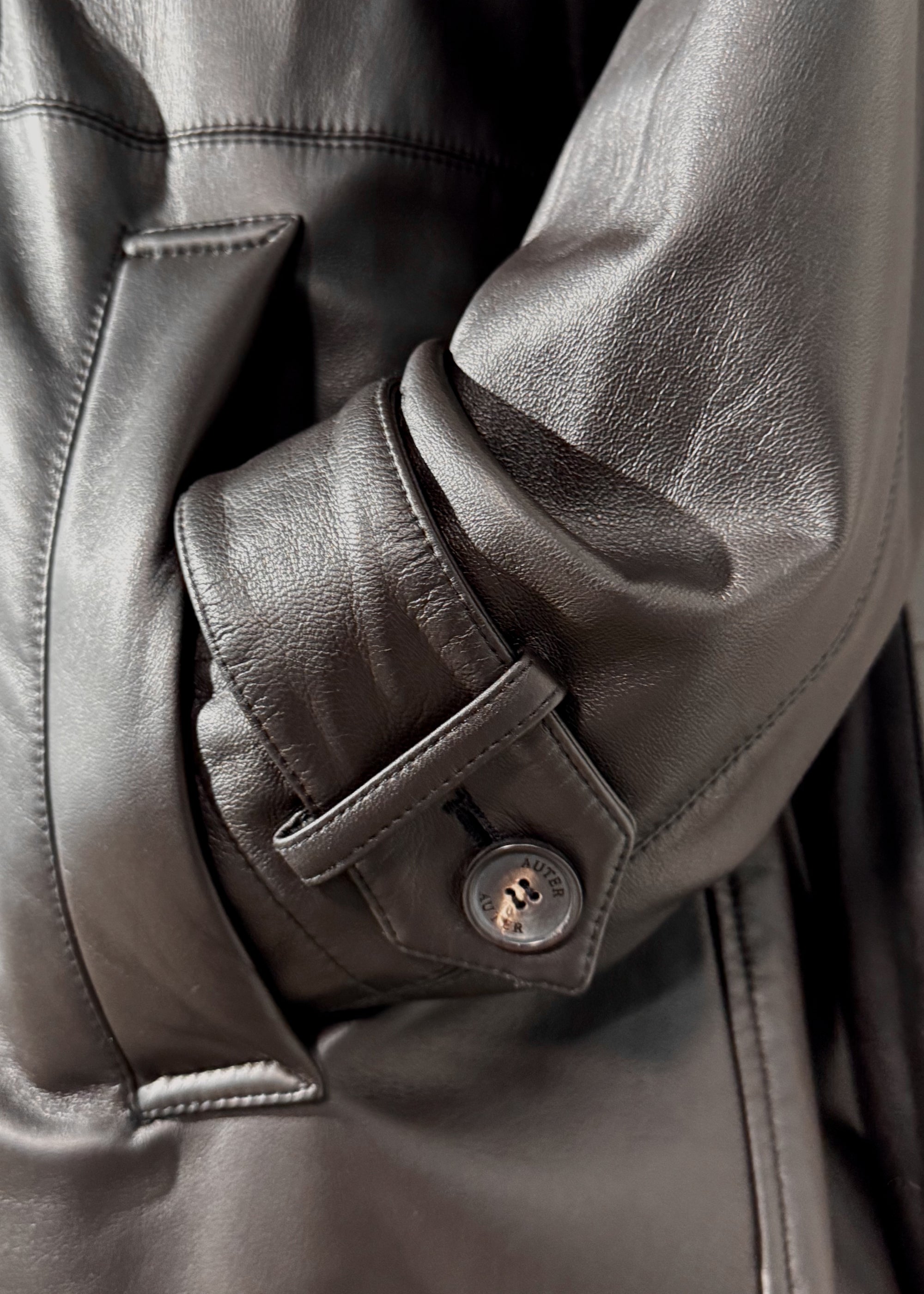ITALIAN LEATHER TRENCH - Dark Espresso