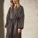 LEATHER CAPE COAT - Dark Espresso