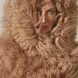 CROPPED HOODED MONGOLIAN - Rosewood