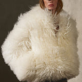 CROPPED MONGOLIAN - Ivory